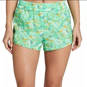 DSG Women's Stride Running Shorts Mini Camo Green Lined NWT Size Small